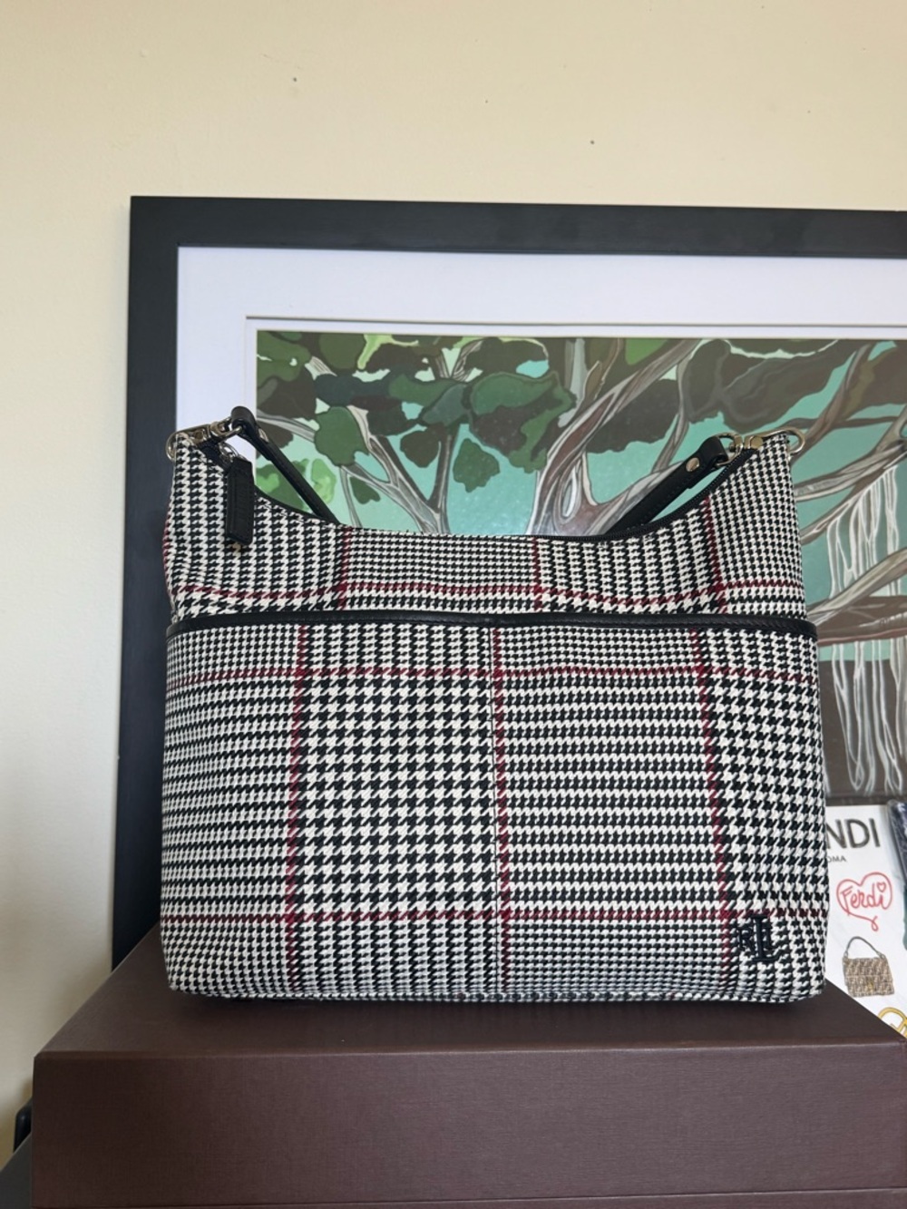 Lauren Ralph Lauren Houndstooth Shoulder Bag